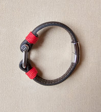 Cargar imagen en el visor de la galería, Wave Noray Leather Marrón & Rojo