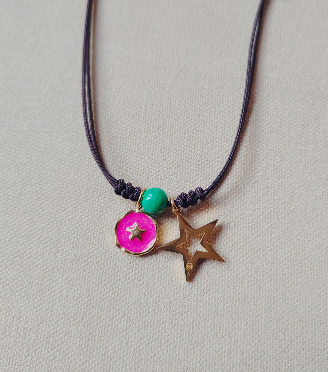 Collar Stars Fucsia